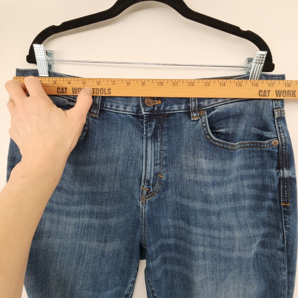 Banana Republic Slim Fit Traveler Jeans 35x32 Mens Blue Stretch Polycotton Faded - Picture 6 of 9